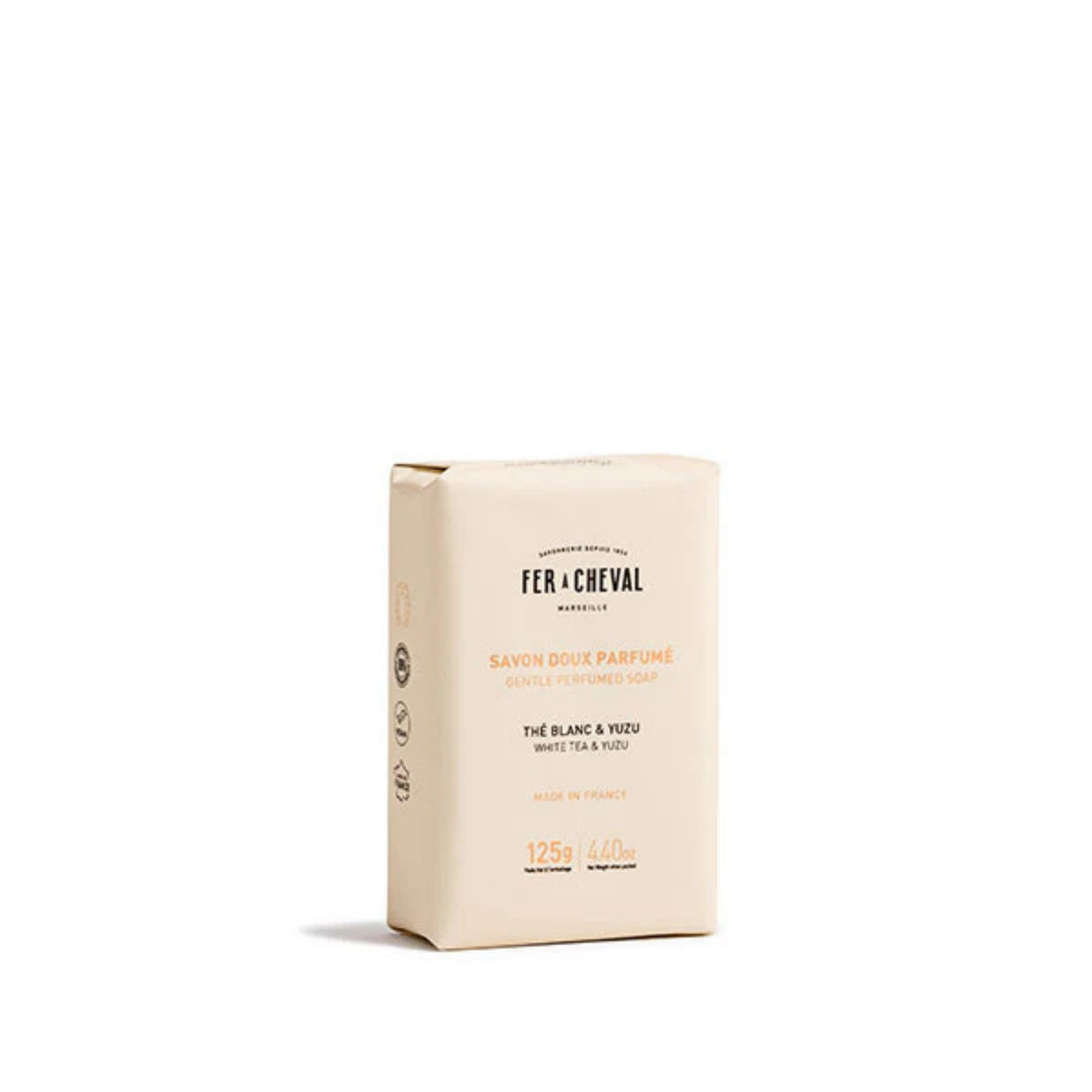 Fer à Cheval Zeep Bar Thé Blanc & Yuzu 125 g - Fer à Cheval