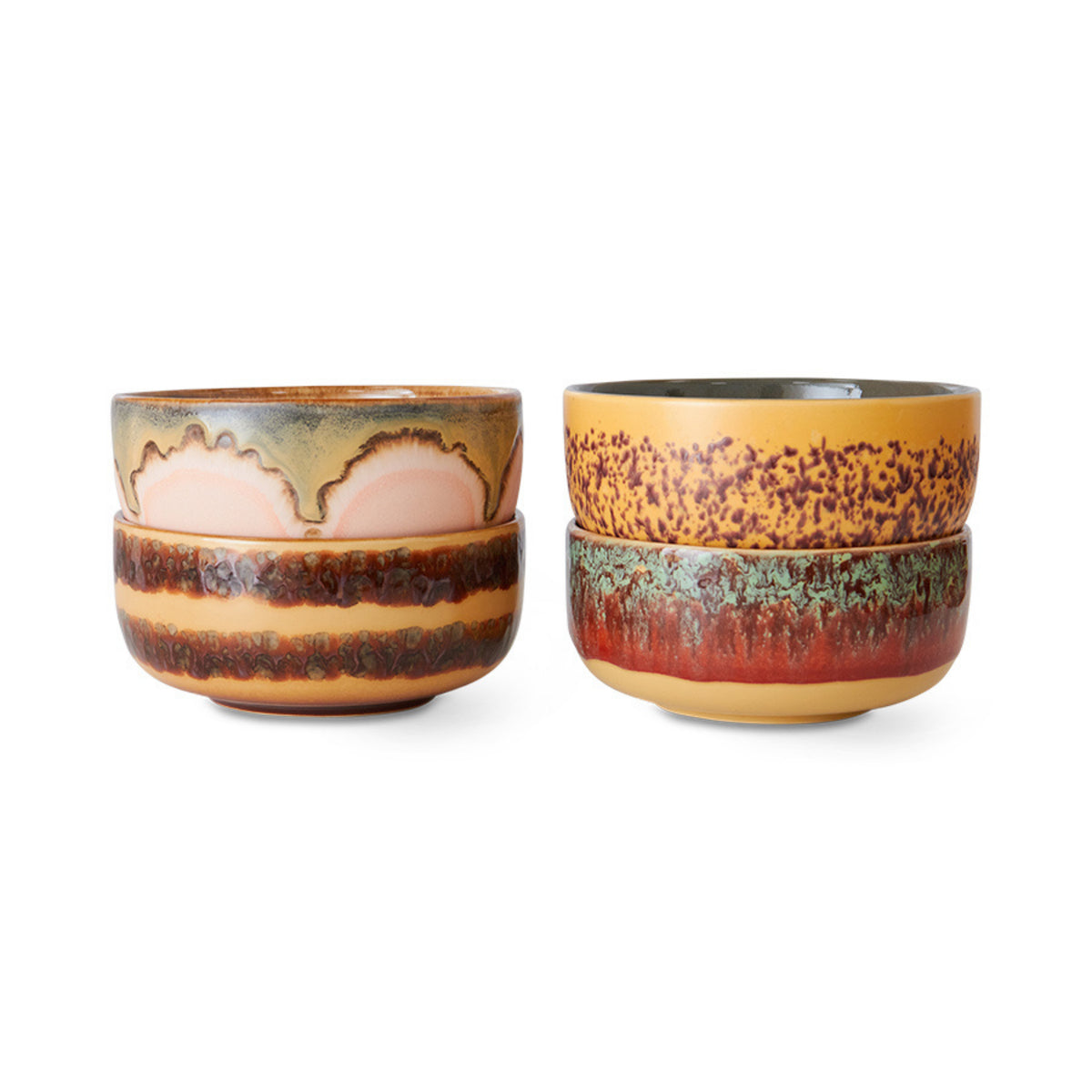 HK Living 70s Ceramics Dessertkom Harbour 4 st. - HK Living