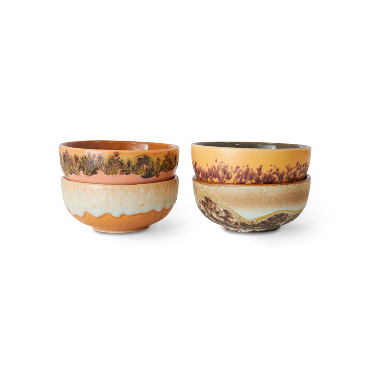 HK Living 70s Ceramics XS Kom Marine 4 st. - HK Living