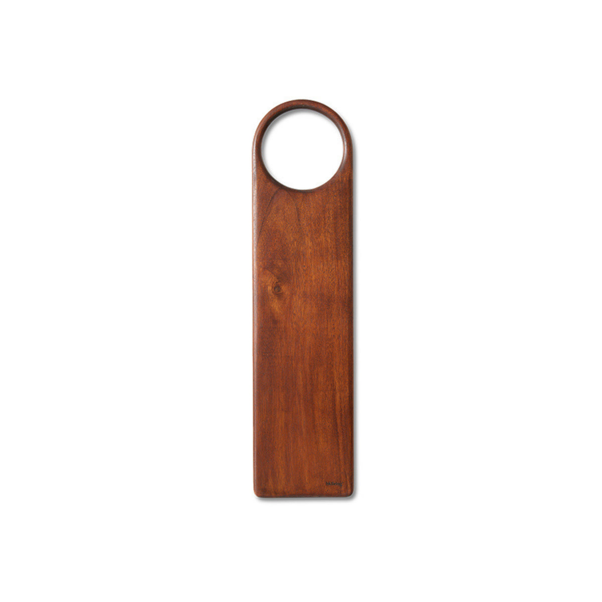 De HK Living Acacia Snijplank 60/15, een rechthoekige snijplank van acaciahout met een gladde afwerking en een groot rond gat voor eenvoudig hanteren of ophangen, wordt weergegeven op een effen witte achtergrond.