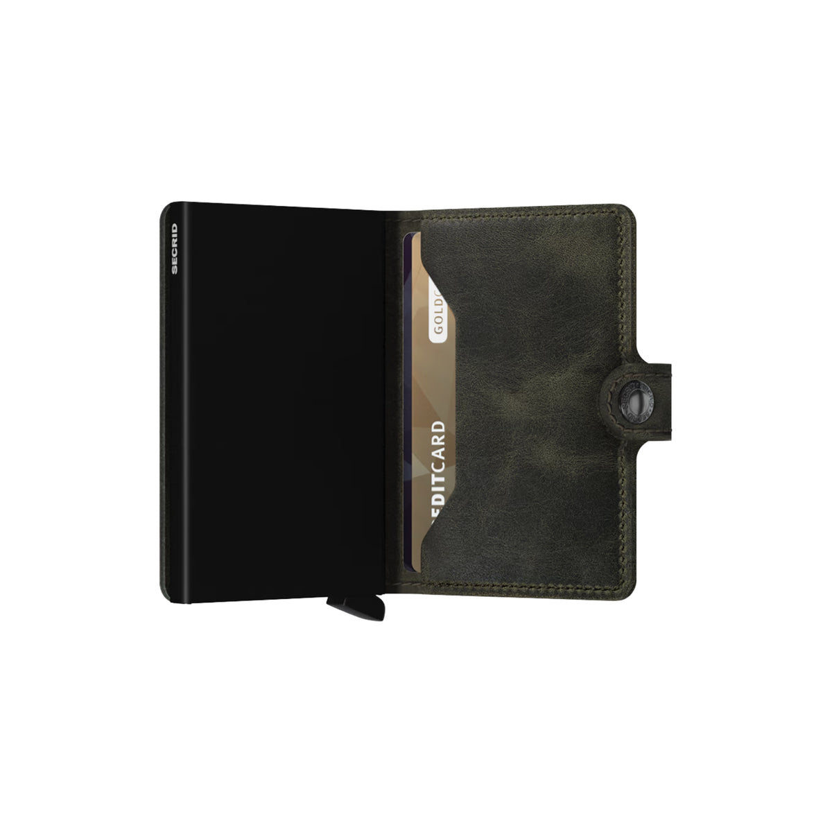 Secrid Miniwallet Vintage Olijfgroen Zwart - Secrid