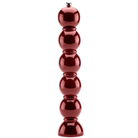 De Addison Ross Bobbin Zout-en Pepermolen Kersenrood 35 cm heeft zes gestapelde bollen, een licht taps toelopende basis en een metalen knop bovenop, allemaal in een hoge glanzende kersenrode afwerking.