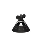 De Alessi Kookwekker Zwart is een slanke, zwarte, kegelvormige keukenwekker van Alessi, met witte cijfers en een gevleugelde knop - een elegante keukenaccessoire voor elke keuken.