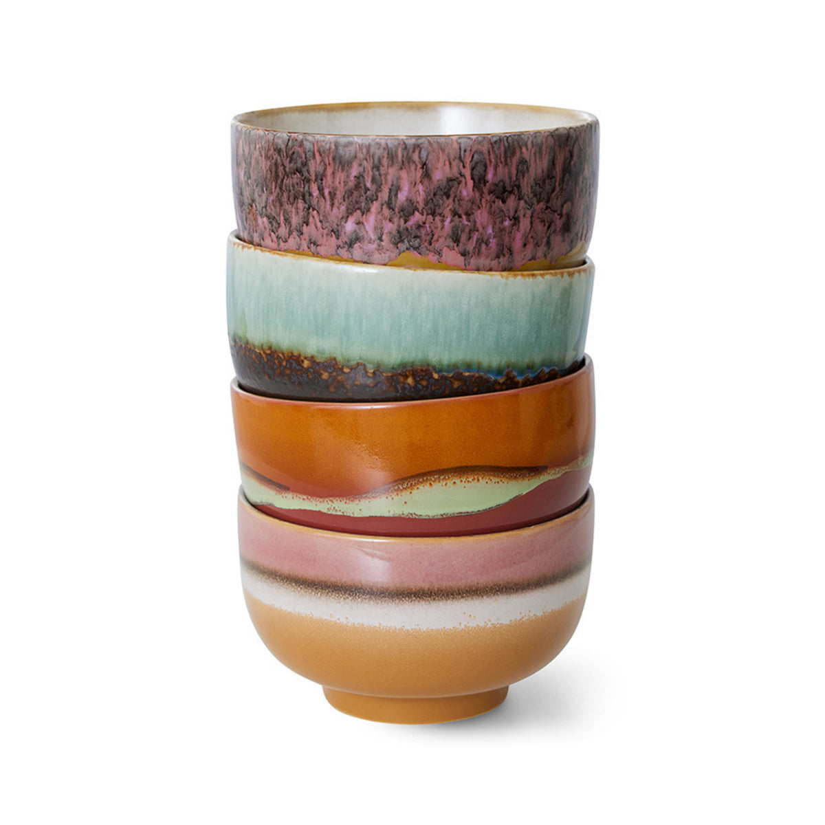 HK Living 70s Ceramics Noodle Kom Geyser D13 4 st. - HK Living