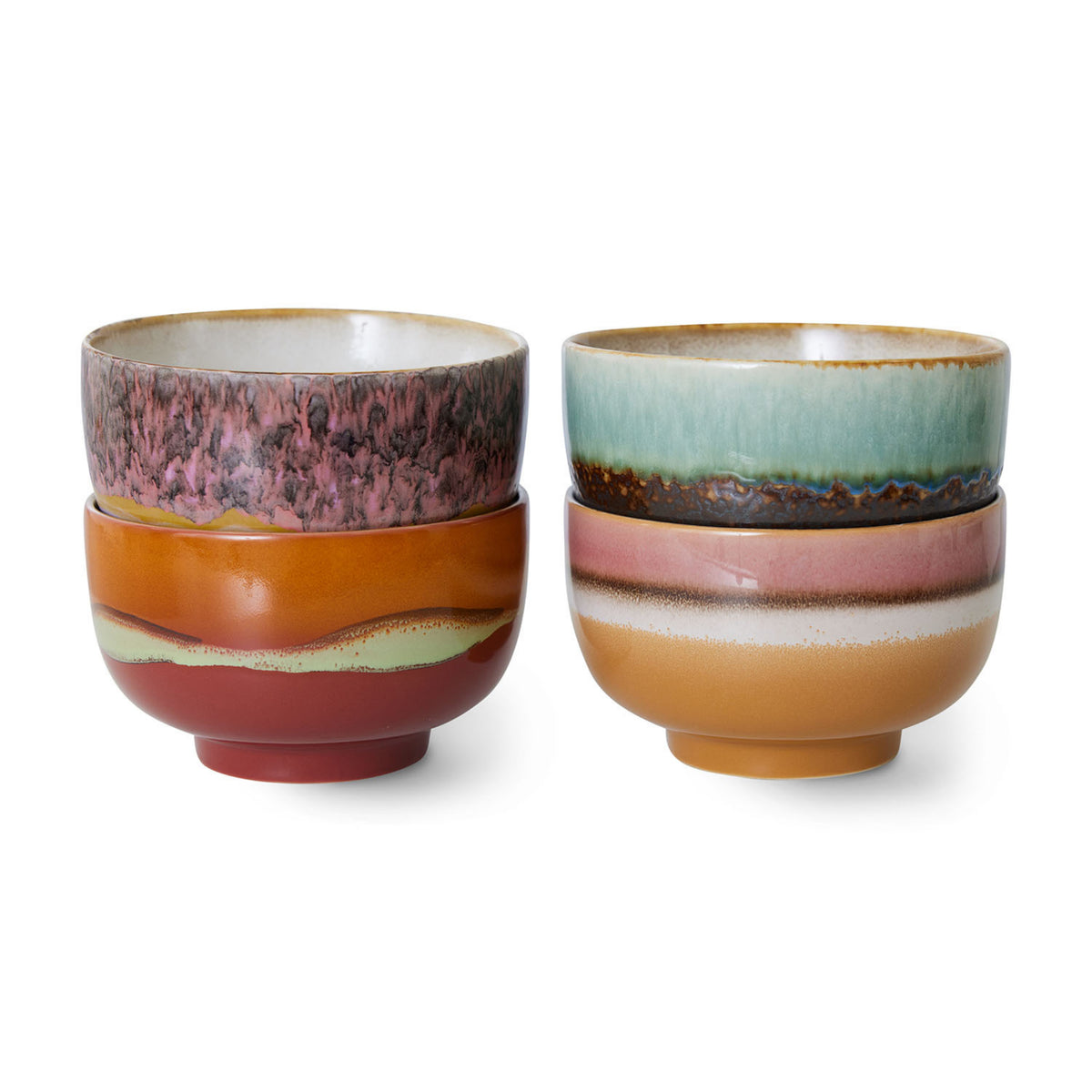 HK Living 70s Ceramics Noodle Kom Geyser D13 4 st. - HK Living