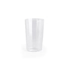 Een set Hay Angle Longdrink Glazen (4 st.) staat rechtop op een witte achtergrond en weerspiegelt de eenvoudige elegantie die kenmerkend is voor Hay glaswerk.