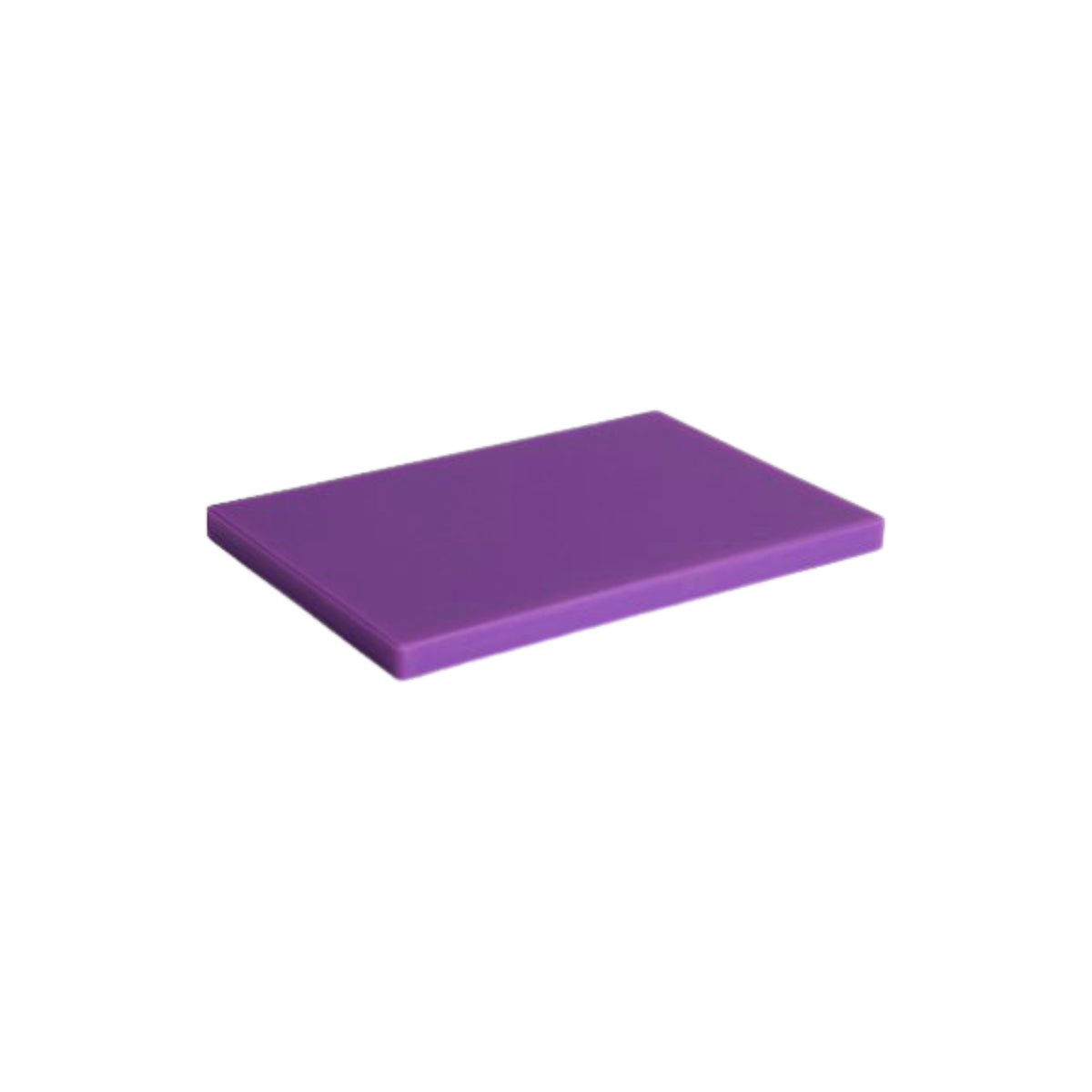 De Hay Slice Snijplank Paars 20/30, een rechthoekige platte snijplank van Hay in de kleur paars, wordt weergegeven op een witte achtergrond.