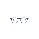 Minimalistische illustratie van Izipizi Leesbril #C Navy-ronde glazen en zichtbare neuspads-gecentreerd op een effen witte achtergrond, waardoor het een ideale Izipizi leesbril keuze is voor presbyopie.