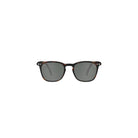 De Izipizi Zonnebril Sterkte #E Tortoise van Izipizi is een stijlvolle unisex rechthoekige zonnebril met donkere UV-beschermende glazen en een chique tortoiseshell bruin montuur, getoond op een effen witte achtergrond.