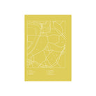 De Matriks Postkaart Antwerpen Dubbel A6 van Matriks heeft een minimalistische geel-witte kaart van Antwerpse gebouwen, met gelabelde secties en een legenda met Haven, Kasteelruïne, Het Zand, Stadspark, Jumbotuin en Burchtenhout.