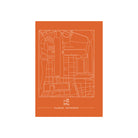 De Matriks Postkaart Antwerpen Eilandje Dubbel A6 heeft een minimalistische oranje kaart van Eilandje, Antwerpen, met wit omlijnde straten op A6. "EILANDJE - ANTWERPEN" en een geometrisch icoon verschijnen eronder. Ideaal voor wenskaarten. Merk: Matriks.