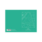 De Matriks Postkaart Antwerpen Stadspark Dubbel A6 heeft een groene omslag met een witomlijnde kaart van het Stadspark van Antwerpen, de tekst "STADSPARK: ANTWERPEN", Antwerpse oriëntatiepunten, plus contactgegevens en barcode linksonder.