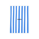 De Matriks JL Postkaart Cheers Dubbel van Matriks heeft verticale golvende blauwe strepen en een vette zwarte "CHEERS" tekst-ideaal voor elke postkaartcollectie of als unieke wenskaart met modern grafisch ontwerp.