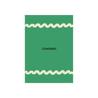 Een groene Matriks JL Postkaart Congrats Dubbel van Matriks, met crèmekleurige golvende randen en zwarte "CONGRATS" in het midden. Ideale aanvulling op je kaartencollectie.