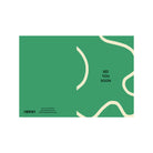 De Matriks JL Postkaart See You Soon Dubbel is een groene rechthoekige kaart met abstracte crèmekleurige golvende lijnen en "SEE YOU SOON" in het midden. De kaart maakt deel uit van de unieke postkaartcollectie van Matriks en heeft contactgegevens en een zwarte streepjescode linksonder.