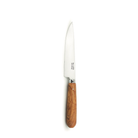 Het Pallares Solsona Mes Olijfhout 12 cm van Pallares Solsona met een roestvrijstalen lemmet en olijfhouten handvat is te zien tegen een witte achtergrond.