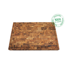 De Pallares Solsona Mosaic Snijplank Olijfhout 45/29 heeft een natuurlijk olijfhouten motief, een merklogo in de hoek en rechtsboven een groene stempel met "100% Natural Pallarès".