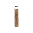 De Puebco Snijplank Mango Hout 7/32 is een lange, rechthoekige mangohouten snijplank met een metalen handvat, ideaal als dienblad. Afgebeeld op een witte achtergrond.