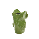 De Serax Marni After Midnight Uil Vaas Lichtgroen S is een glanzend groene vaas van keramiek van Serax, ontworpen met een abstracte, onregelmatige vorm en hoekig gebeeldhouwde oppervlakken.