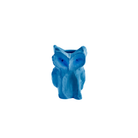 De Serax Marni After Midnight Uil Vaas Blauw XS is een klein, helderblauw keramieken uilenbeeldje van Serax, met gladde details en donkerblauwe stippen als ogen, afgebeeld op een effen witte achtergrond.