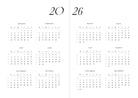 De Cozy Publishing Planner 2026 You Are Made of Magic van Cozy Publishing is een minimalistische zwart-wit kalender die alle twaalf maanden in twee kolommen weergeeft - ideaal om het hele jaar georganiseerd te blijven.