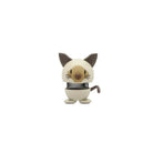 De Hoptimist Siamese Kat Beige XS van Hoptimist is een minimalistisch beeldje in cartoonstijl met een beige lichaam, donkere oren en staart en zwarte borststrepen - perfect als decoratie of cadeau voor kattenliefhebbers. Afgebeeld op een effen witte achtergrond.
