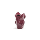 De Serax Marni After Midnight Uil Vaas Aubergine XS heeft een glanzende aubergine keramische afwerking, een onregelmatige organische vorm en een verfrommeld oppervlak, afgebeeld tegen een effen witte achtergrond.